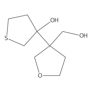 3-[3-(Hydroxymethyl)oxolan-3-yl]thiolan-3-ol结构式
