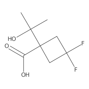 3,3-Difluoro-1-(2-hydroxypropan-2-yl)cyclobutane-1-carboxylic acid Structure