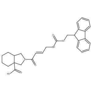 2-[4-({[(9H-fluoren-9-yl)methoxy]carbonyl}amino)but-2-enoyl]-octahydro-1H-isoindole-3a-carboxylic acid Structure