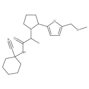 N-(1-Cyanocyclohexyl)-2-[2-[5-(methoxymethyl)furan-2-yl]pyrrolidin-1-yl]propanamide结构式