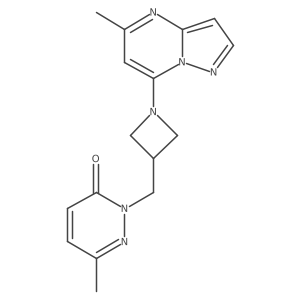 6-Methyl-2-[(1-{5-methylpyrazolo[1,5-a]pyrimidin-7-yl}azetidin-3-yl)methyl]-2,3-dihydropyridazin-3-one Structure