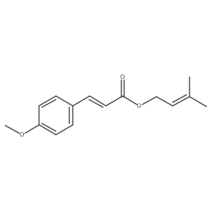3-Methyl-2-buten-1-yl 3-(4-methoxyphenyl)-2-propenoate结构式