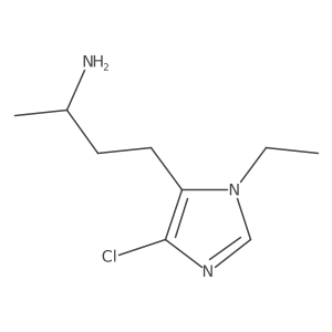 (2R)-4-(4-chloro-1-ethyl-1H-imidazol-5-yl)butan-2-amine结构式