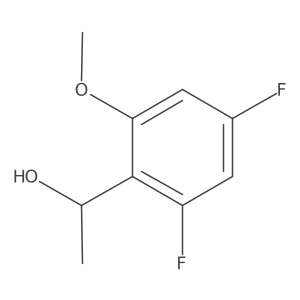 (1R)-1-(2,4-difluoro-6-methoxyphenyl)ethan-1-ol结构式