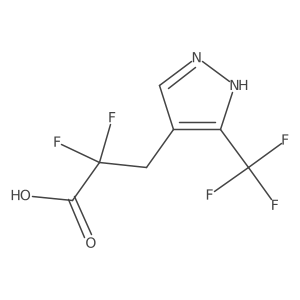 2,2-difluoro-3-[3-(trifluoromethyl)-1H-pyrazol-4-yl]propanoic acid Structure