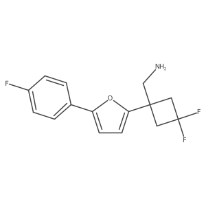{3,3-Difluoro-1-[5-(4-fluorophenyl)furan-2-yl]cyclobutyl}methanamine结构式