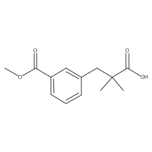 3-[3-(Methoxycarbonyl)phenyl]-2,2-dimethylpropanoic acid Structure