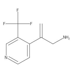 2-[3-(Trifluoromethyl)pyridin-4-yl]prop-2-en-1-amine结构式