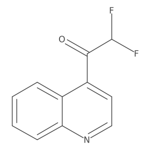2,2-Difluoro-1-(quinolin-4-yl)ethan-1-one结构式