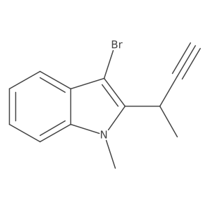 3-bromo-2-(but-3-yn-2-yl)-1-methyl-1H-indole Structure