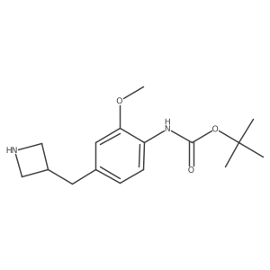 tert-butyl N-{4-[(azetidin-3-yl)methyl]-2-methoxyphenyl}carbamate Structure
