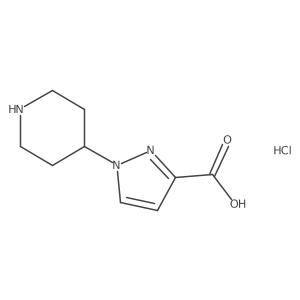 1-(Piperidin-4-yl)-1H-pyrazole-3-carboxylic acid hydrochloride Structure