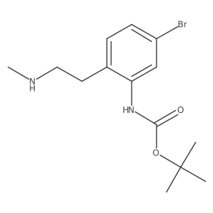 tert-butyl N-{5-bromo-2-[2-(methylamino)ethyl]phenyl}carbamate结构式