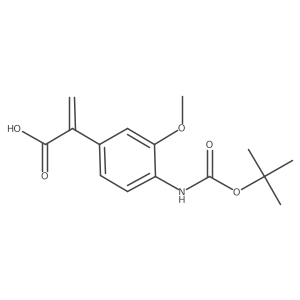 2-(4-{[(Tert-butoxy)carbonyl]amino}-3-methoxyphenyl)prop-2-enoic acid结构式