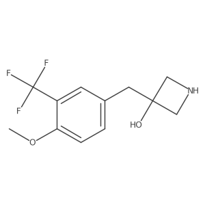 3-{[4-Methoxy-3-(trifluoromethyl)phenyl]methyl}azetidin-3-ol Structure