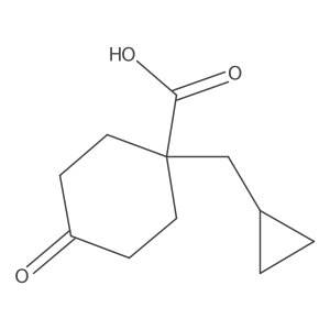 1-(Cyclopropylmethyl)-4-oxocyclohexane-1-carboxylic acid结构式