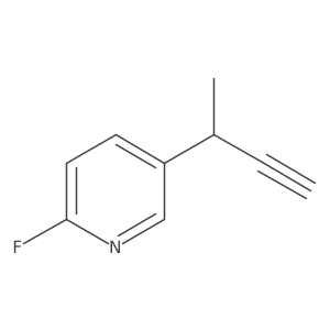 5-(But-3-yn-2-yl)-2-fluoropyridine结构式