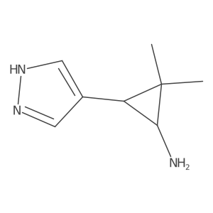 2,2-dimethyl-3-(1H-pyrazol-4-yl)cyclopropan-1-amine Structure