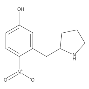 4-Nitro-3-[(pyrrolidin-2-yl)methyl]phenol结构式