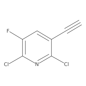 2,6-Dichloro-3-ethynyl-5-fluoropyridine结构式