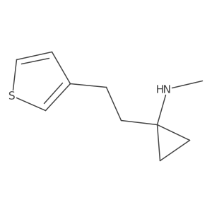 N-methyl-1-[2-(thiophen-3-yl)ethyl]cyclopropan-1-amine结构式