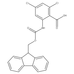 2,4-dichloro-6-({[(9H-fluoren-9-yl)methoxy]carbonyl}amino)benzoic acid Structure