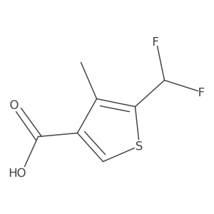 5-(Difluoromethyl)-4-methylthiophene-3-carboxylic acid结构式