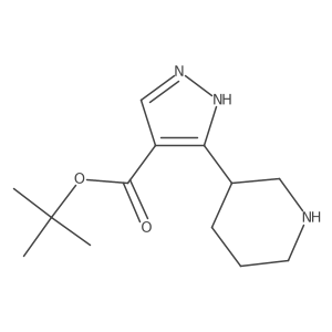 tert-butyl 3-(piperidin-3-yl)-1H-pyrazole-4-carboxylate结构式