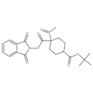 1-tert-butyl 4-(1,3-dioxo-2,3-dihydro-1H-isoindol-2-yl) 4-methanesulfinylpiperidine-1,4-dicarboxylate结构式