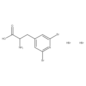 2-Amino-3-(2,6-dibromopyridin-4-yl)propanoic acid;dihydrobromide Structure