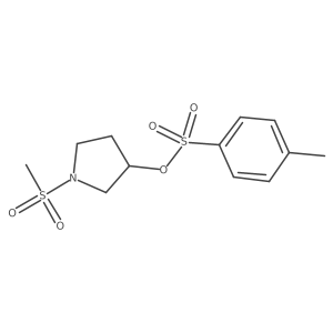 1-Methanesulfonylpyrrolidin-3-yl 4-methylbenzene-1-sulfonate结构式