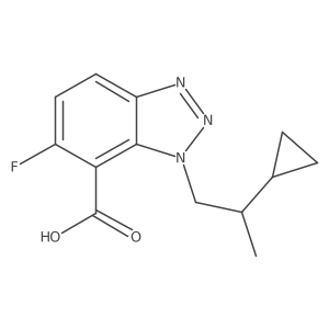 1-(2-cyclopropylpropyl)-6-fluoro-1H-1,2,3-benzotriazole-7-carboxylic acid Structure