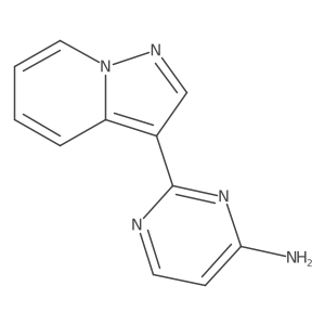 4-Amino-2-(pyrazolo[1,5-a]pyridin-3-yl)pyrimidine结构式