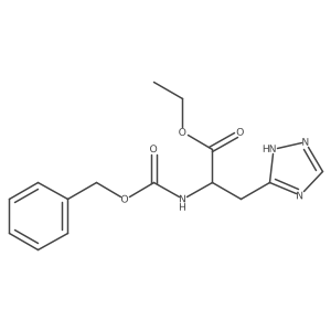 ethyl 2-(phenylmethoxycarbonylamino)-3-(1H-1,2,4-triazol-5-yl)propanoate结构式