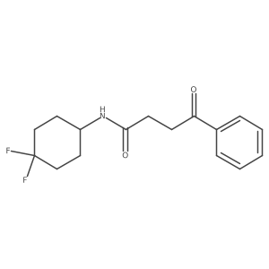 N-(4,4-difluorocyclohexyl)-4-oxo-4-phenylbutanamide结构式