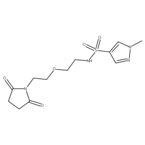 N-(2-(2-(2,5-dioxopyrrolidin-1-yl)ethoxy)ethyl)-1-methyl-1H-pyrazole-4-sulfonamide Structure