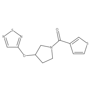 [3-(1,2,5-thiadiazol-3-yloxy)pyrrolidin-1-yl]-(3-thienyl)methanone结构式