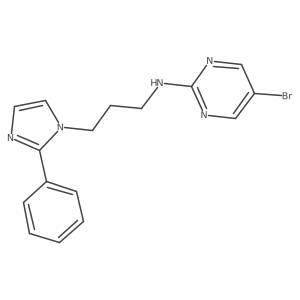 5-bromo-N-[3-(2-phenyl-1H-imidazol-1-yl)propyl]pyrimidin-2-amine结构式