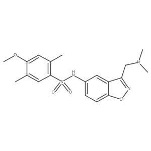 N-{3-[(dimethylamino)methyl]-1,2-benzoxazol-5-yl}-4-methoxy-2,5-dimethylbenzene-1-sulfonamide结构式