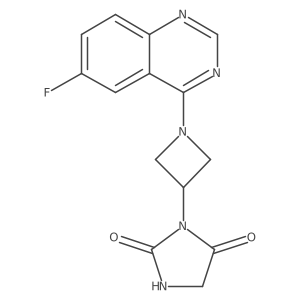 3-[1-(6-Fluoroquinazolin-4-yl)azetidin-3-yl]imidazolidine-2,4-dione结构式