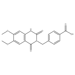 4-[(6,7-Dimethoxy-2,4-dioxo-1H-quinazolin-3-yl)methyl]benzoic acid结构式