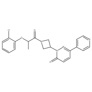 2-{1-[2-(2-Chlorophenoxy)propanoyl]azetidin-3-yl}-6-(pyridin-4-yl)-2,3-dihydropyridazin-3-one Structure