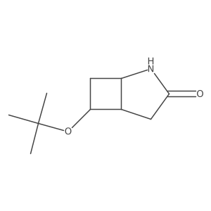 (1R,5R,6R)-6-[(2-Methylpropan-2-yl)oxy]-2-azabicyclo[3.2.0]heptan-3-one结构式