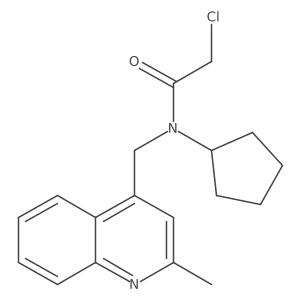 2-Chloro-N-cyclopentyl-N-[(2-methylquinolin-4-yl)methyl]acetamide Structure