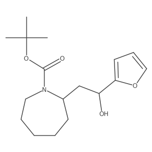 Tert-butyl 2-[2-(furan-2-yl)-2-hydroxyethyl]azepane-1-carboxylate结构式