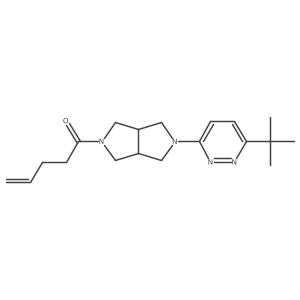 1-[5-(6-Tert-butylpyridazin-3-yl)-octahydropyrrolo[3,4-c]pyrrol-2-yl]pent-4-en-1-one结构式