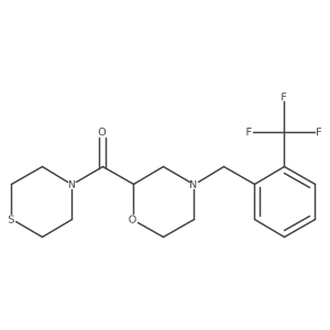 2-(Thiomorpholine-4-carbonyl)-4-{[2-(trifluoromethyl)phenyl]methyl}morpholine Structure