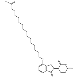 16-[[2-(2,6-Dioxo-3-piperidyl)-1-oxo-isoindolin-4-yl]amino]hexadecanoic acid Structure