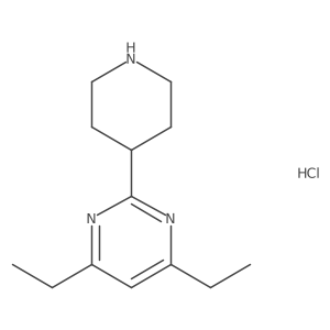 4,6-Diethyl-2-(piperidin-4-yl)pyrimidinehydrochloride Structure