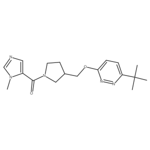 3-tert-butyl-6-{[1-(1-methyl-1H-imidazole-5-carbonyl)pyrrolidin-3-yl]methoxy}pyridazine Structure